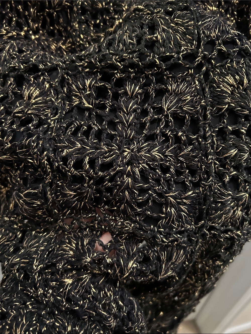 🌼CU Gold and Black Crochet Maxi Dress - Picture 12 of 14